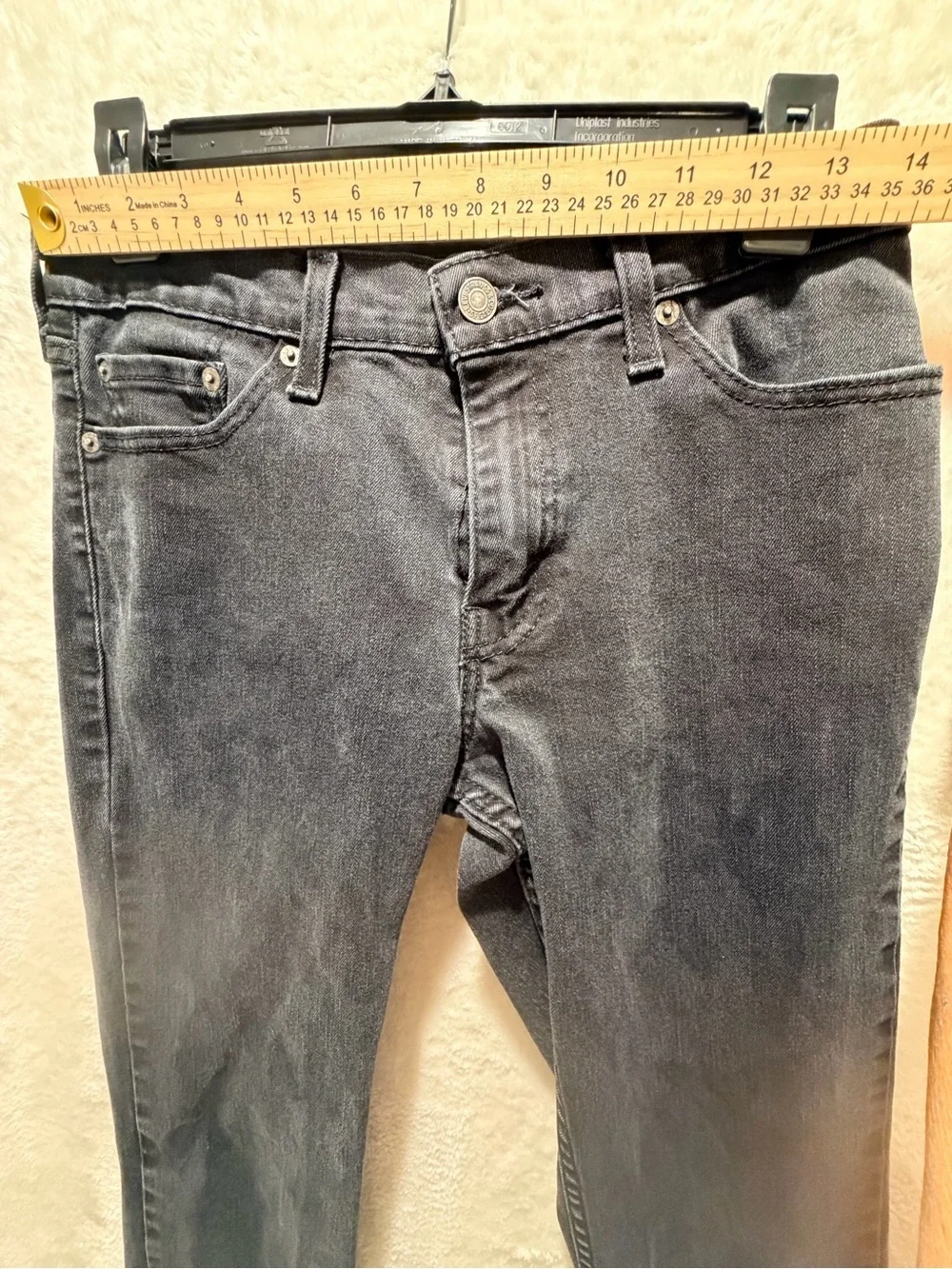 Levi’s 511 Slim Fit Black Stretch Jeans W29 L32 Faded Denim Classic Men’s